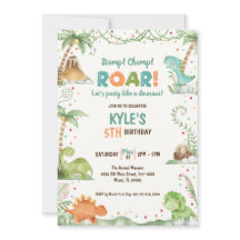 恐竜の水彩誕生日