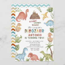 恐竜の水色のチョンプの轟音の誕生日の部分