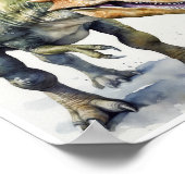 恐竜の水色ホメデコール ポスター (角)