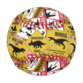 恐竜の注意シンボルや象徴 野球ボール (裏面)