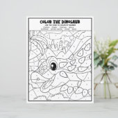 恐竜の活子供へ動の色のページ(番号順) (スタンド正面)