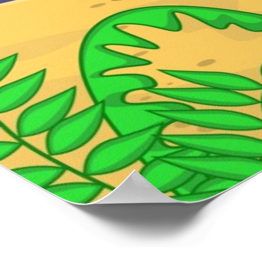 恐竜の漫画 ポスター (角)