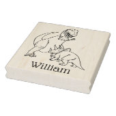 恐竜の激しいティラノサウルスのトリケラトプスの名前 ラバースタンプ (スタンプ)