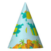 恐竜の火山お誕生日ケーキディノエッグバルーン パーティーハット (裏面)