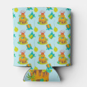 恐竜の火山お誕生日ケーキディノエッグバルーン 缶クーラー (裏面)