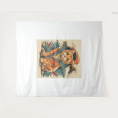 恐竜の猫の探検家 タペストリー (正面(横))