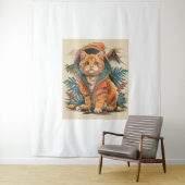 恐竜の猫の探検家 タペストリー (インサイチュ)