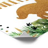 恐竜の甘味料誕生日食品テーブルの標識 ポスター (角)