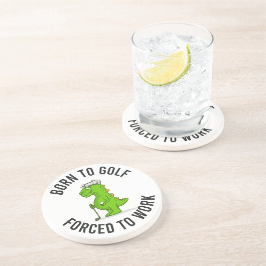 恐竜の生まれゴルファーが仕事をするゴルフの力におもしろいする コースター (側面)