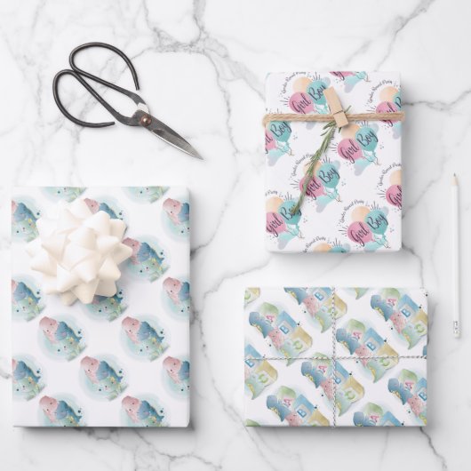 『恐竜の男の子かベビー』  ラッピングペーパーシート (正面)