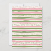 恐竜の男の子のドーナツとディノスバースデーパーティー 招待状 (裏面)