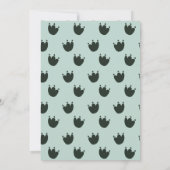 恐竜の男の子の誕生を祝おう！恐竜の男の子ベビーシャワー 招待状 (裏面)