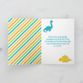 恐竜の男の子の誕生日パーティーお礼カード サンキューカード (内部)