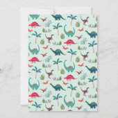 恐竜の男の子の誕生日パーティー 招待状 (裏面)