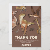 恐竜の男の子の誕生日 サンキューカード (正面)