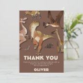 恐竜の男の子の誕生日 サンキューカード (スタンド正面)