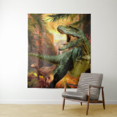 恐竜の男の子の誕生日 T-Rex | フォト 背景 タペストリー (インサイチュ)