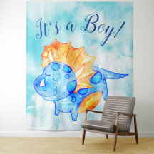 恐竜の男の子の赤ちゃんシャワー背景