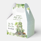 恐竜の男の子の赤ちゃんシャワー フェイバーボックス (正面サイド)