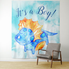 恐竜の男の子 ベビーシャワー 背景 タペストリー