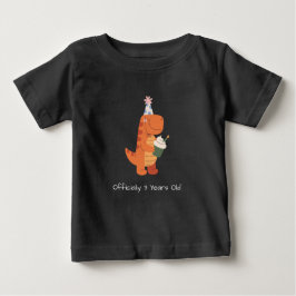 恐竜の男の子 誕生日Tシャツ 3歳 ベビーTシャツ