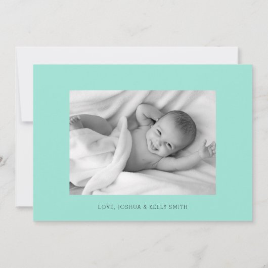 恐竜の男の赤ちゃん写真誕生のお知らせ 案内状 (裏面)