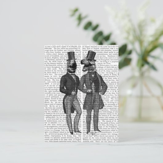 恐竜の男達が夜を過ごす ポストカード (スタンド正面)