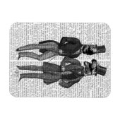 恐竜の男達が夜を過ごす マグネット (横)