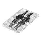 恐竜の男達が夜を過ごす マグネット (左側)