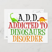 恐竜の病気に溺れている ポストカード (正面/裏面)