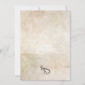 恐竜の発掘の化石の誕生会の招待 招待状 (裏面)