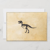 恐竜の発掘の誕生日のパーティの招待状のTRexの招待 招待状 (裏面)