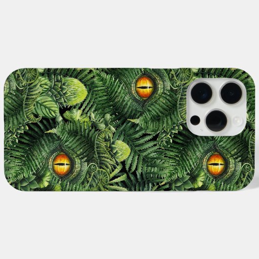 恐竜の目 緑の植物 古代の生き物 アート Case-Mate iPhoneケース (裏面 (横))