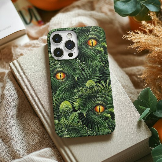 恐竜の目 緑の植物 古代の生き物 アート Case-Mate iPhoneケース