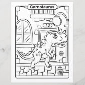 恐竜の着色ページ – Carnotaurus (正面)