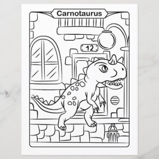 恐竜の着色ページ – Carnotaurus