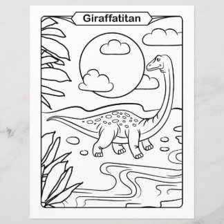 恐竜の着色ページ – Giraffatitan