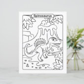 恐竜の着色ページ – Spinosaurus (スタンド正面)