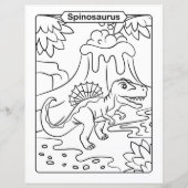 恐竜の着色ページ – Spinosaurus (正面)