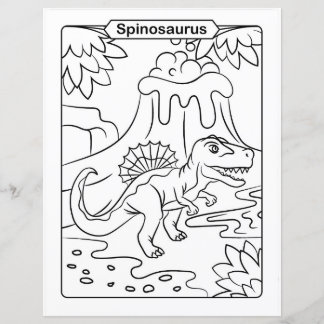 恐竜の着色ページ – Spinosaurus