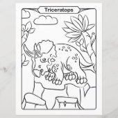 恐竜の着色ページ – Triceratops (正面)