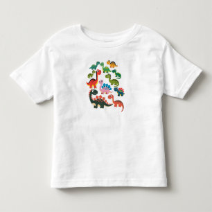 恐竜の種類、可愛い恐竜 トドラーTシャツ