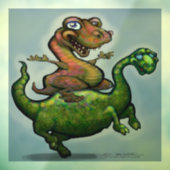 恐竜の窓が貼り付く ウィンドウサイン (シート3)