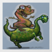 恐竜の窓が貼り付く ウィンドウサイン (シート)