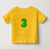 恐竜の第三誕生日の男の子のシャツ トドラーTシャツ (裏面)