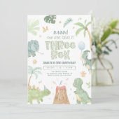 恐竜の第三誕生日招待状 招待状 (スタンド正面)