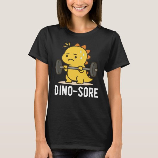 恐竜の筋肉痛 面白い恐竜ジムTシャツ Tシャツ (正面)