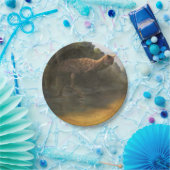 恐竜の紙皿(カルノタウルス) ペーパープレート (パーティー)