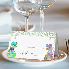 恐竜の結婚式ゲスト名 プレイスカード
