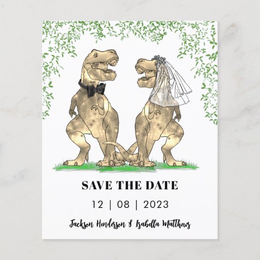 恐竜の結婚式 Save the Date (正面)